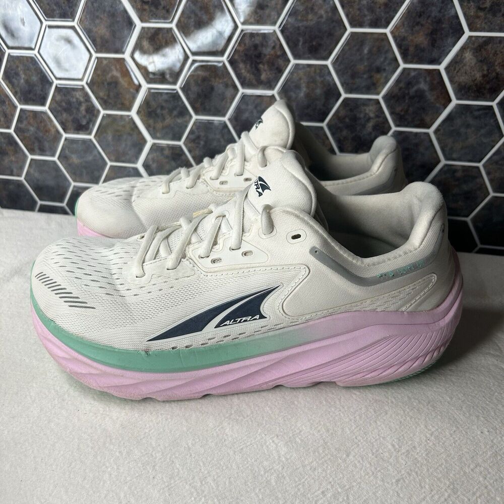 Altra Via Olympus Road Womens 9.5 Shoes Running Sneaker White Pink *Blemishes